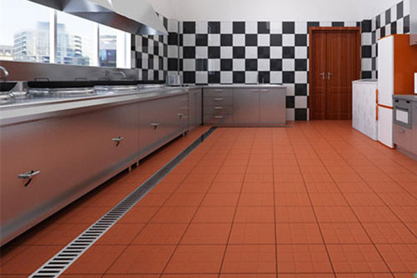 饭店厨房地面用什么瓷砖比较耐磨防滑